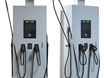 Turbo Series DC Charger Low-poly 3D model