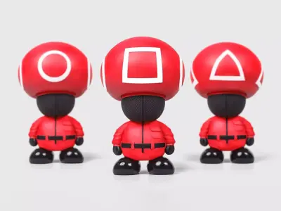 Squid Games Toad Trooper Mario Bros toy 3D print model