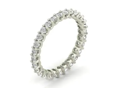 U Shaped Eternity Ring 2mm stone size swiss 10 and EU50 3D print model