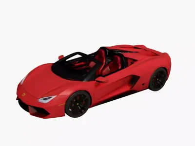 Sports Car 3D Model Realistic Performance Vehicle 15 3D model