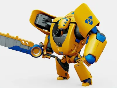 BATTLE DROID PHOVOSH Rigged for Unreal Engine - Unity - MIXAMO  3D model