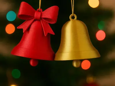 3D Printed Christmas Bells  Simple Holiday Decoration 3D print model