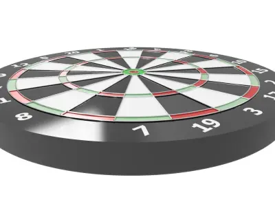 DART BOARD Low-poly 3D model