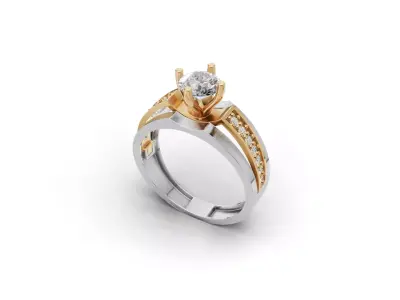 Solitaire Ring 01 Free 3D print model