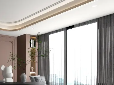 villa decoration Modern Study Home 3D model