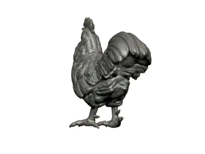 hen sculpture  3D print model