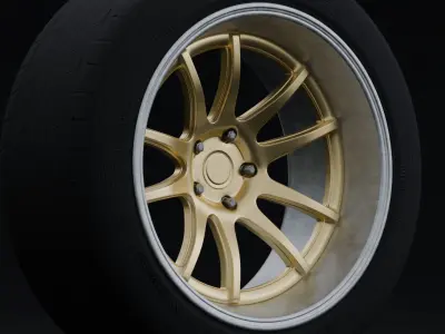 Aodhan DS02 Aftermarket Wheel Low-poly 3D model