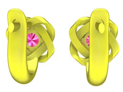 A7790 Luxury Diamond Earrings 3D print model