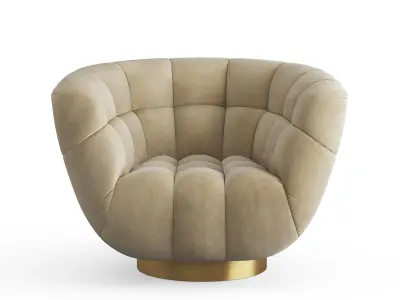 Essex Swivel Armchair Low-poly 3D model