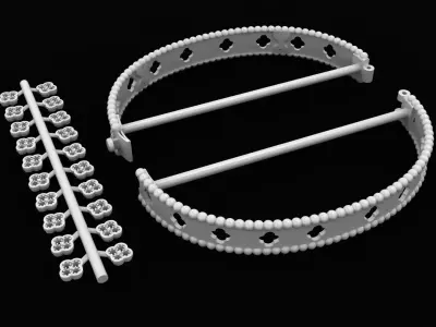 Van cleef Perlee clovers bracelet 3d printing model 3D print model