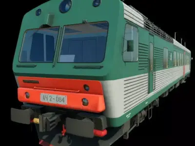 ACh2 Automotrise and APCh2 Coach Low-poly 3D model