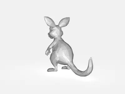 Kangaroo Low poly Low-poly 3D model