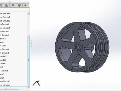 RC Car Wheel Truck Rim Offroad 3D print model