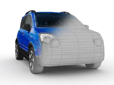 Fiat Panda City Cross 2017 Low-poly 3D model