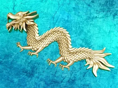 Dragon for jewelry - Dragon for ring - Dragon for pendant 3D print model