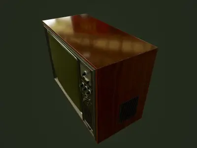 Soviet tv Chayka-206 Free low-poly 3D model