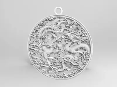 Jewelry ornate gold pendant Free 3D print model