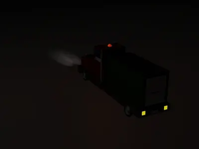 Low-poly Truck PBR Game ready driving Free low-poly 3D model