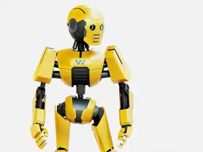 ANDROID V-2 Rigged for Unreal Engine - Unity - MIXAMO  3D model
