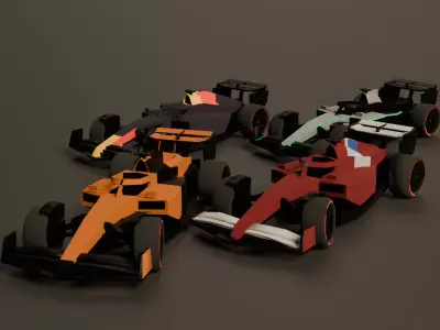 F1 2025 Low Poly Low-poly 3D model