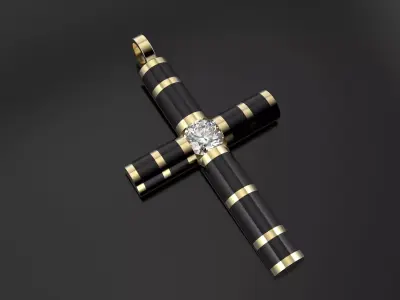 Cross with emals  3D print model