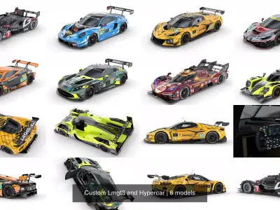 Custom Lmgt3 and Hypercar 3D Model Pack