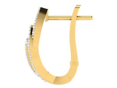 Solitaire Women Drop Earring 3dm STL OBJ FBX Render Details 3D print model 16