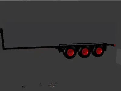 Custom 24 foot gooseneck box trailer Free 3D model