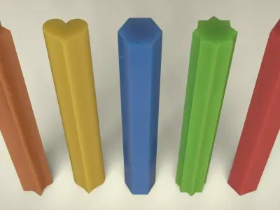 Geometric candle for silicon mold 3D print model