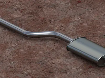 Intermediate muffler 3D model