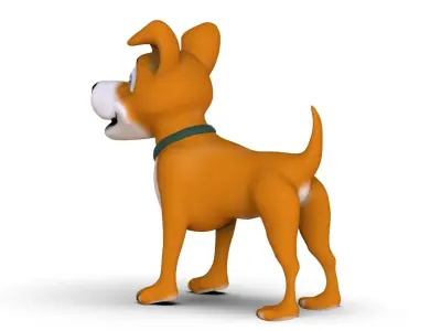 Dog Cartoon Low-poly 3D model order
