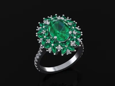 Woman Ring 47 3D print model