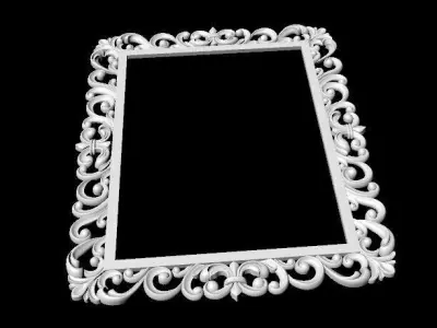 carved frame for mirror 3D model