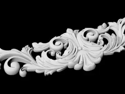 Central decor ornament for furniture 3D model 871