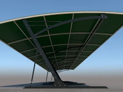 New Design Metal Carport 3D model 3D model