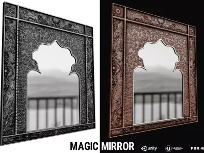 Magic Mirrors Low-poly 3D model