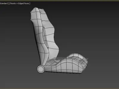 Car Seat Low-poly 3D model