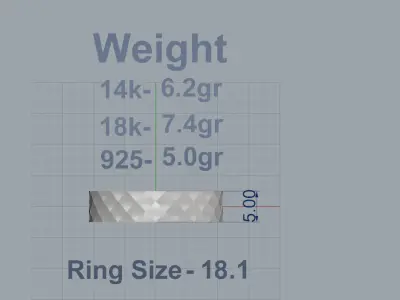 Wedding Band Hammered 3D print model