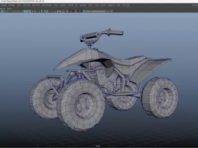Cartoon Bike Pack - Rigged Motorbikes and Scooters Animation  Low-poly 3D model