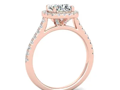 Engagement ring Mia qushion 3D print model