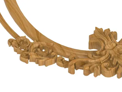 Carved picture frame STL 3D model 39