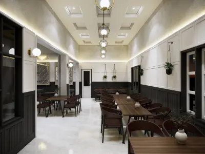 3D Interior Project Cafe  3D model