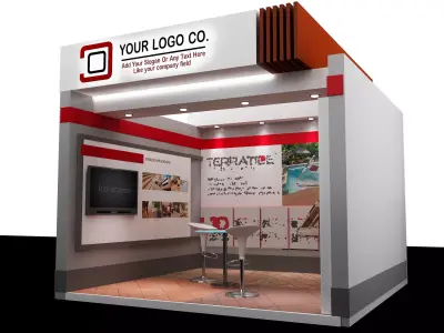  Booth Exhibition Stand a104 3D model