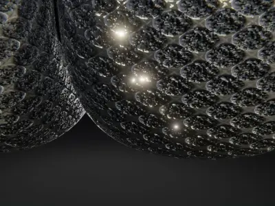 Diamond Bead Necklace Low-poly 3D model