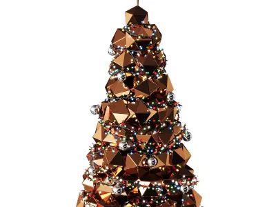  Christmas tree Low-poly 3D model
