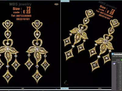 earring only one for girl  3D print model