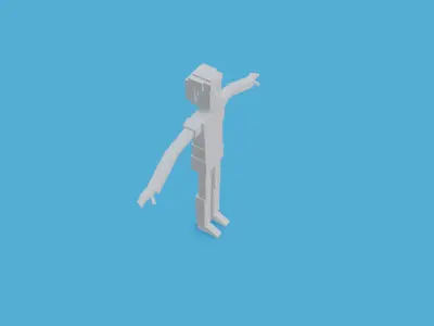 Low Poly Basic Character Low-poly 3D model