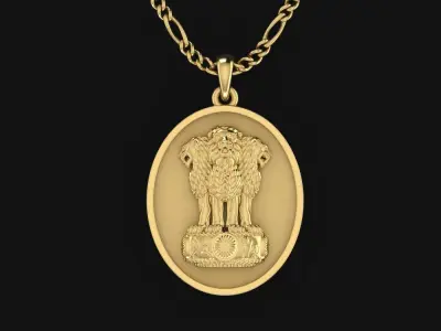 Lion Pendant 1  3D print model