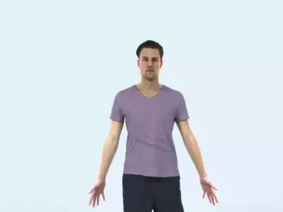 Virtue I Animated Rigged Sports Man Low-poly 3D model