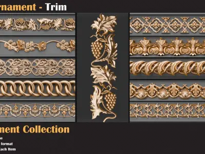 49 Ornament Trim - Vol 07 3D model